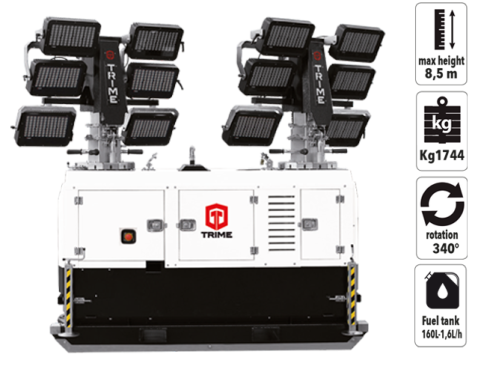 Передвижная мачта освещения TRIME X-Double 12х320 светодиодная фото 1